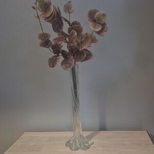 Antique Twisted Glass Elephant Foot Bud Vase
